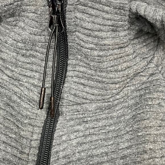 STOIC Jacket Hoodie‎ Full Zipper Long Sleeve Ribbed Knit Gray Size Medium - Picture 4 of 11